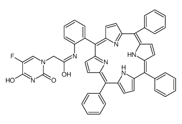 5,10,15-triphenyl-(20-(5-fluorouracil)acetylamino)phenylporphyrin结构式