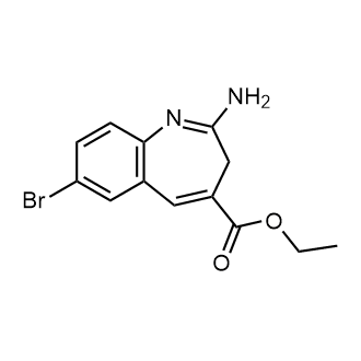 2-氨基-7-溴-3H-苯并[b]氮杂卓-4-甲酸乙酯结构式