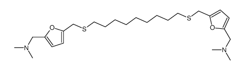 1-[5-[9-[[5-[(dimethylamino)methyl]furan-2-yl]methylsulfanyl]nonylsulfanylmethyl]furan-2-yl]-N,N-dimethylmethanamine Structure