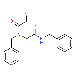 N-苄基-N-[2-(苄氨基)-2-氧乙基]-2-氯乙酰胺结构式
