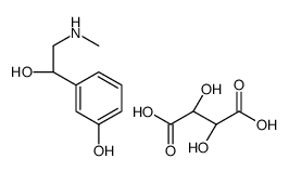 (S)-(beta-,3-dihydroxyphenethyl)methylammonium hydrogen [R-(R*,R*)]-tartrate结构式