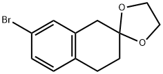 7-Bromo-3,4-dihydro-1H-naphthalen-2-one 1,2-ethanediol ketal Structure