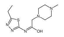 N-(5-ethyl-1,3,4-thiadiazol-2-yl)-2-(4-methylpiperazin-1-yl)acetamide结构式