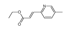 (E)-乙基 3-(5-甲基吡啶-2-基)丙烯酸酯结构式