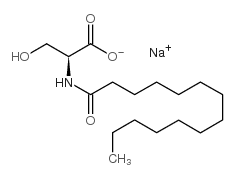 N-肉豆蔻酰-L-丝氨酸钠盐结构式