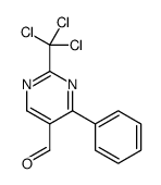 4-phenyl-2-(trichloromethyl)pyrimidine-5-carbaldehyde结构式