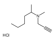 N-methyl-N-prop-2-ynylhexan-2-amine,hydrochloride Structure