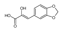 (Z)-3-(3,4-methylenedioxyphenyl)-2-hydroxyacrylic acid Structure