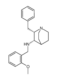cis-2-(phenylmethyl)-N-<(2-methoxyphenyl)methyl>-1-azabicyclo<2.2.2>octan-3-amine Structure