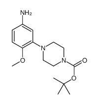 4-(5-氨基-2-甲氧基苯基)哌嗪-1-羧酸叔丁酯结构式
