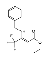 ethyl 3-(benzylamino)-4,4,4-trifluorobut-2-enoate Structure
