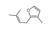 3-甲基-2-(3-甲基-2-丁烯基)呋喃结构式
