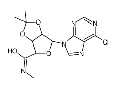 1-(6-氯-9H-嘌呤-9-基)-1-脱氧-N-甲基-2,3-O-异亚丙基-beta-D-呋喃核糖酰胺结构式
