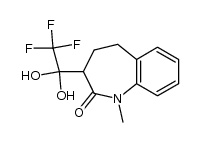 3-(1,1-dihydroxy-2,2,2-trifluoroethyl)-1-methylbenzo[f]tetrahydroazepin-2-one结构式