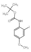 tert-Butyl 2-iodo-4-methoxyphenylcarbamate结构式