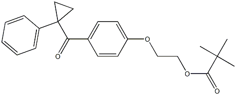 2-(4-(1-phenylcyclopropanecarbonyl)phenoxy)ethyl pivalate Structure