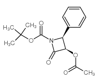 (3R,4S)-1-叔丁氧基羰基-3-乙酰氧基-4-苯基-2-丙内酰胺结构式