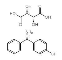 (-)-4-氯-ALPHA-苯基苯甲胺左旋酒石酸盐结构式