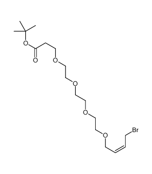 反式-17-溴-4,7,10,13-四氧杂-15-十七烯酸叔丁酯结构式