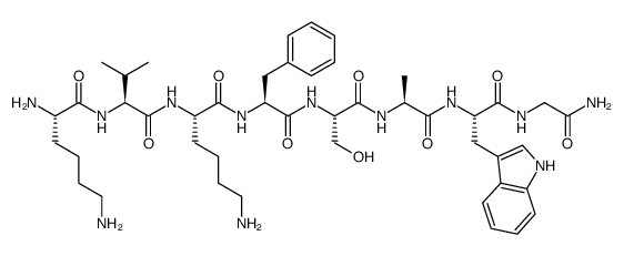 Lys-Val-Lys-Phe-Ser-Ala-Trp-Gly-NH2结构式
