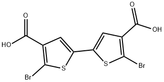 [2,2'-Bithiophene]-4,4'-dicarboxylic acid, 5,5'-dibromo- Structure