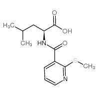4-甲基-2-(([2-(甲基硫代)-3-吡啶]羰基)氨基)戊酸结构式
