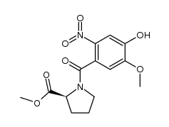 methyl-(2S)-N-[4-hydroxy-5-methoxy-2-nitrobenzoyl]pyrrolidine-2-carboxylate Structure