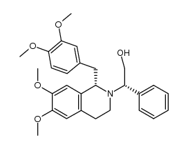 (S)-2-((S)-1-(3,4-dimethoxybenzyl)-6,7-dimethoxy-3,4-dihydroisoquinolin-2(1H)-yl)-2-phenylethanol Structure