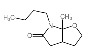 2-butyl-1-methyl-8-oxa-2-azabicyclo[3.3.0]octan-3-one structure