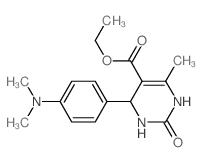 ethyl 4-(4-dimethylaminophenyl)-6-methyl-2-oxo-3,4-dihydro-1H-pyrimidine-5-carboxylate结构式