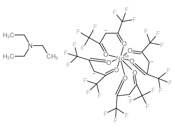N,N-diethylethanamine; 1,1,1,5,5,5-hexafluoropentane-2,4-dione; neodymium(+3) cation结构式