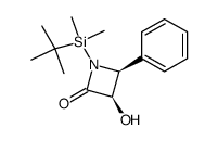(3R,4S)-1-(tert-butyldimethylsilyl)-3-hydroxy-4-phenylazetidin-2-one结构式