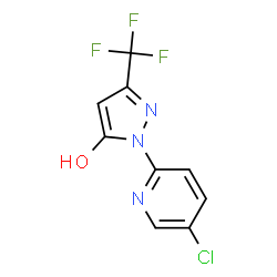 1-(5-Chloro-2-pyridinyl)-3-(trifluoromethyl)-1H-pyrazol-5-ol结构式