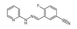 4-fluoro-3-[(pyridin-2-ylhydrazinylidene)methyl]benzonitrile Structure
