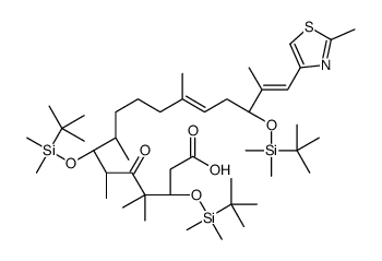 (3S,7S,8S,12Z,15S,16E)-3,7,15-tris[[tert-butyl(dimethyl)silyl]oxy]-4,4,6,8,12,16-hexamethyl-17-(2-methyl-1,3-thiazol-4-yl)-5-oxoheptadeca-12,16-dienoic acid Structure