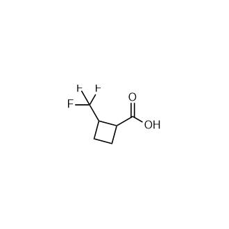 2-(三氟甲基)环丁烷-1-羧酸结构式