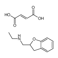 2,3-dihydro-1-benzofuran-2-ylmethyl(ethyl)azanium,(Z)-4-hydroxy-4-oxobut-2-enoate结构式