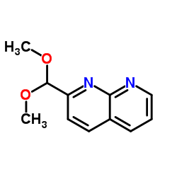 [1,8]萘啶-2-甲醛缩二甲醇结构式