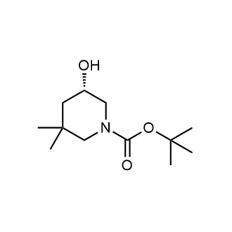 (S)-5-羟基-3,3-二甲基哌啶-1-羧酸叔丁酯结构式