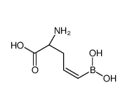 (E,2S)-2-amino-5-boronopent-4-enoic acid Structure