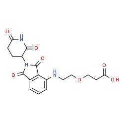 3-(2-((2-(2,6-二氧代哌啶-3-基)-1,3-二氧异吲哚-4-基)氨基)乙氧基)丙酸结构式