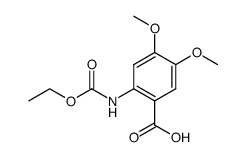 2-[(ethoxycarbonyl)amino]-4,5-dimethoxybenzoic acid结构式