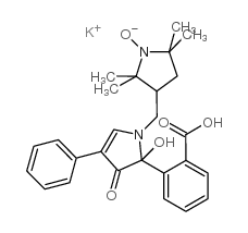 5-(2-carboxyphenyl)-5-hydroxy-1-((2,2,5,5-tetramethyl-1-oxypyrrolidin-3-yl)-methyl)-3-phenyl-2-pyrrolin-4-one, potassium salt Structure