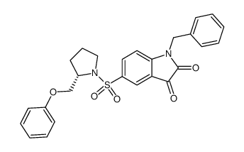 (S)-1-benzyl-5-(2-phenoxymethyl-pyrrolidine-1-sulfonyl)isatin Structure