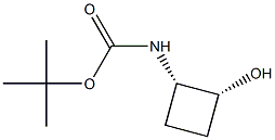 tert-butyl N-[(1S,2R)-2-hydroxycyclobutyl]carbamate Structure