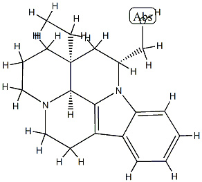(3α,14α,16α)-14,15-Dihydroeburnamenine-14-methanol结构式