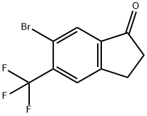 6-溴-5-(三氟甲基)-2,3-二氢-1H-茚-1-酮结构式