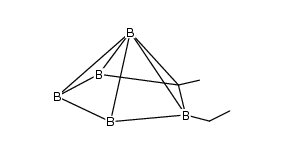 2-methyl-3-ethyl-2-carba-nido-hexaborane Structure