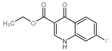 7-氟-4-羟基-3-喹啉羧酸乙酯结构式