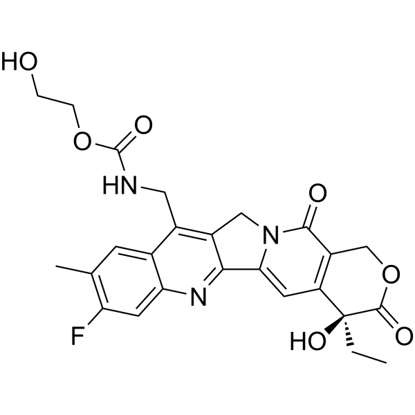 7-Hydroxyethyl carbamate-(10Me-11F-Camptothecin) Structure